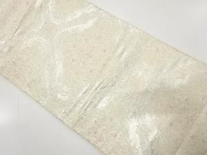 アンティーク　斜め格子に華紋織り出し袋帯（材料）